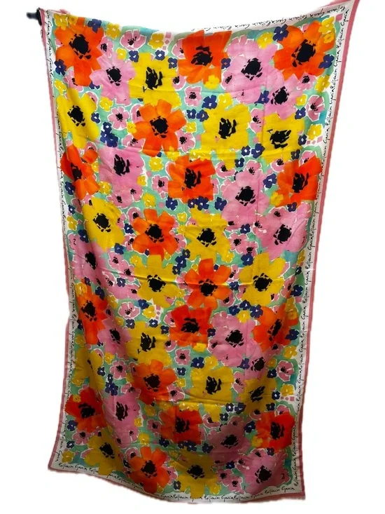 Purificacion Garcia Floral Wool Scarf - Picture 2 of 6